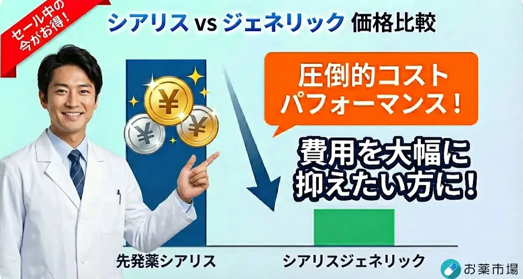 シアリスvsジェネリック　価格比較