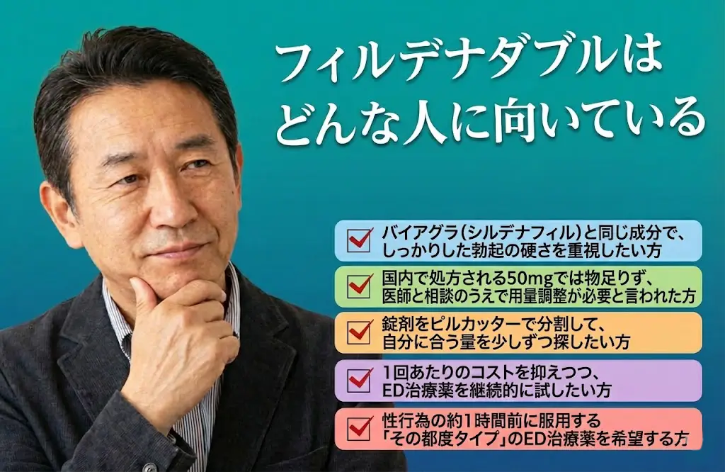 フィルデナダブルはどんな人に向いている フィルデナダブルはどんな人に向いている