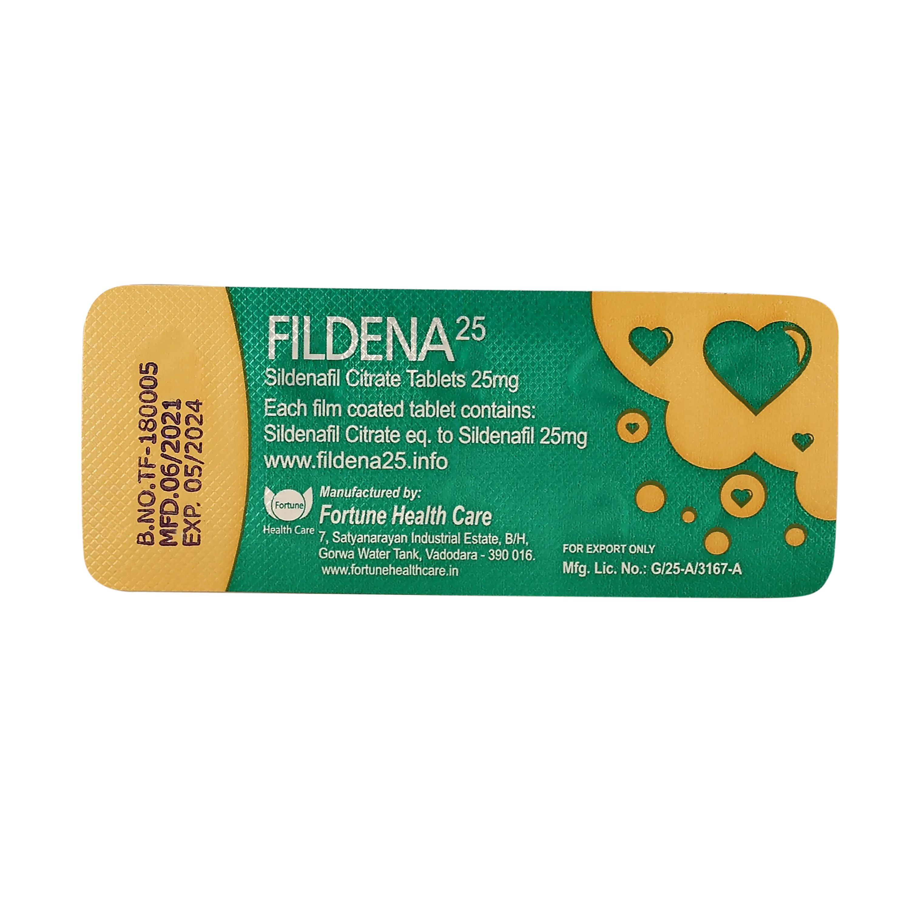 フィルデナ|シルデナフィル100mgのバイアグラジェネリックED治療薬 4