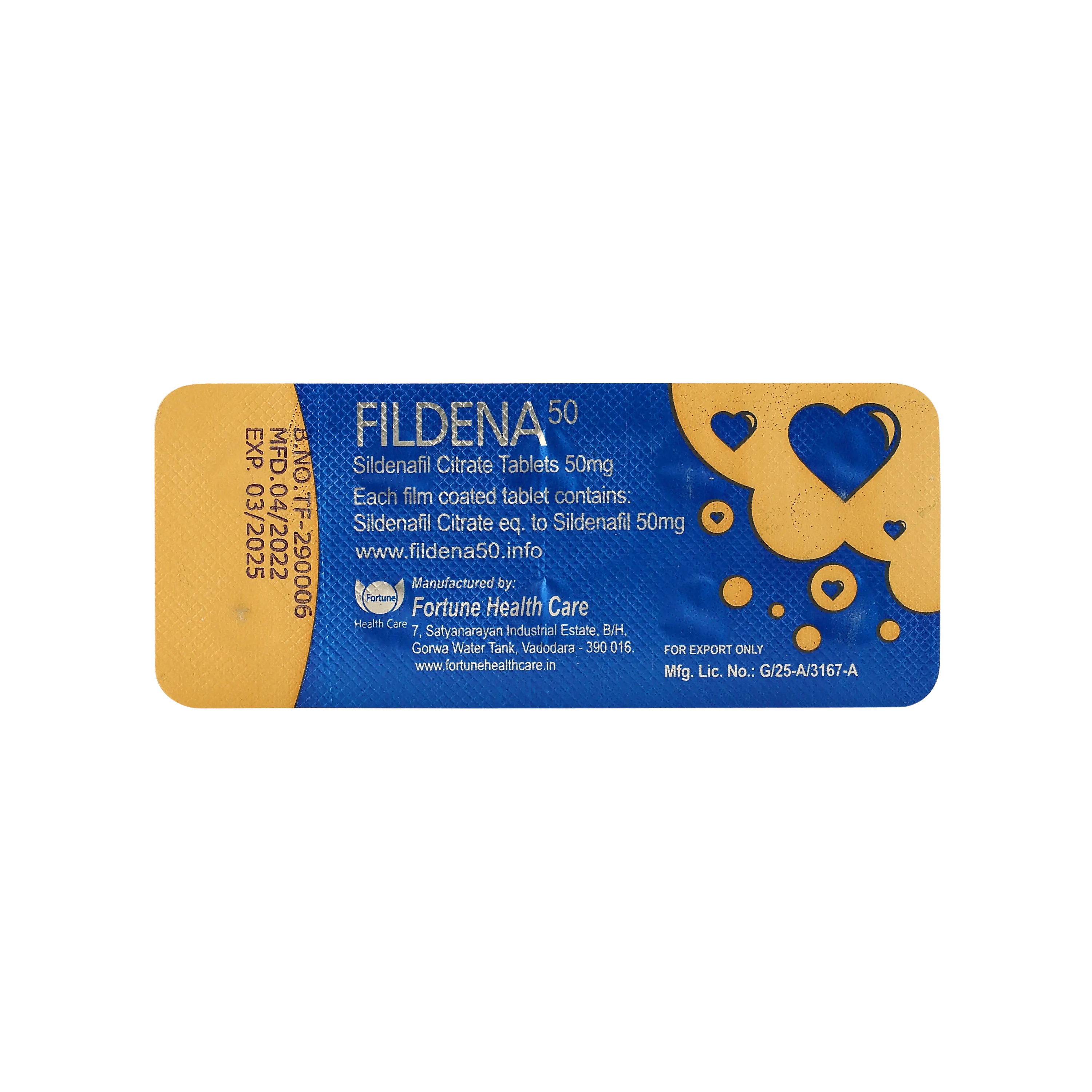 フィルデナ|シルデナフィル100mgのバイアグラジェネリックED治療薬 12