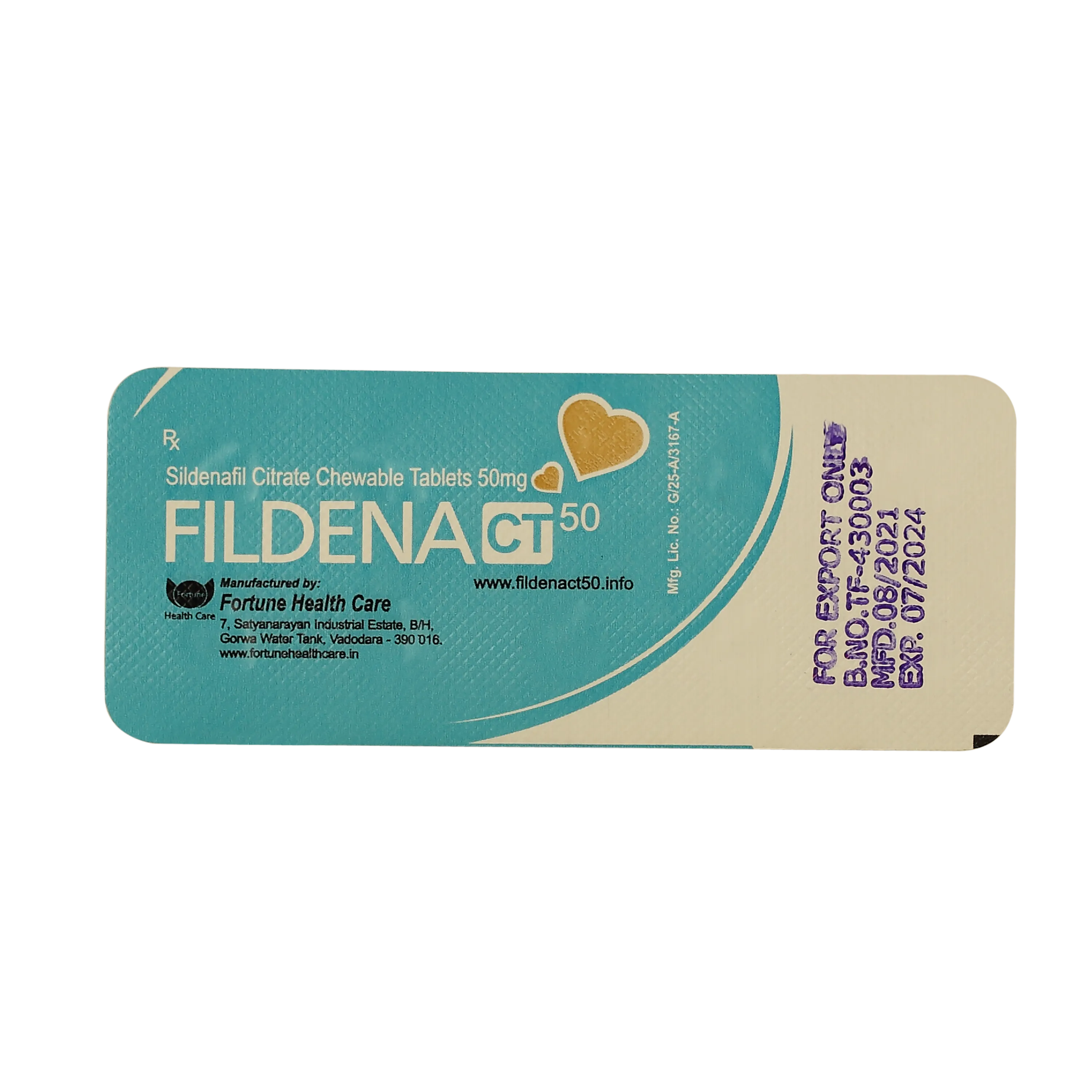 フィルデナCT(フィルデナチュアブル)|シルデナフィル配合ED治療薬・チュアブルタイプ 6