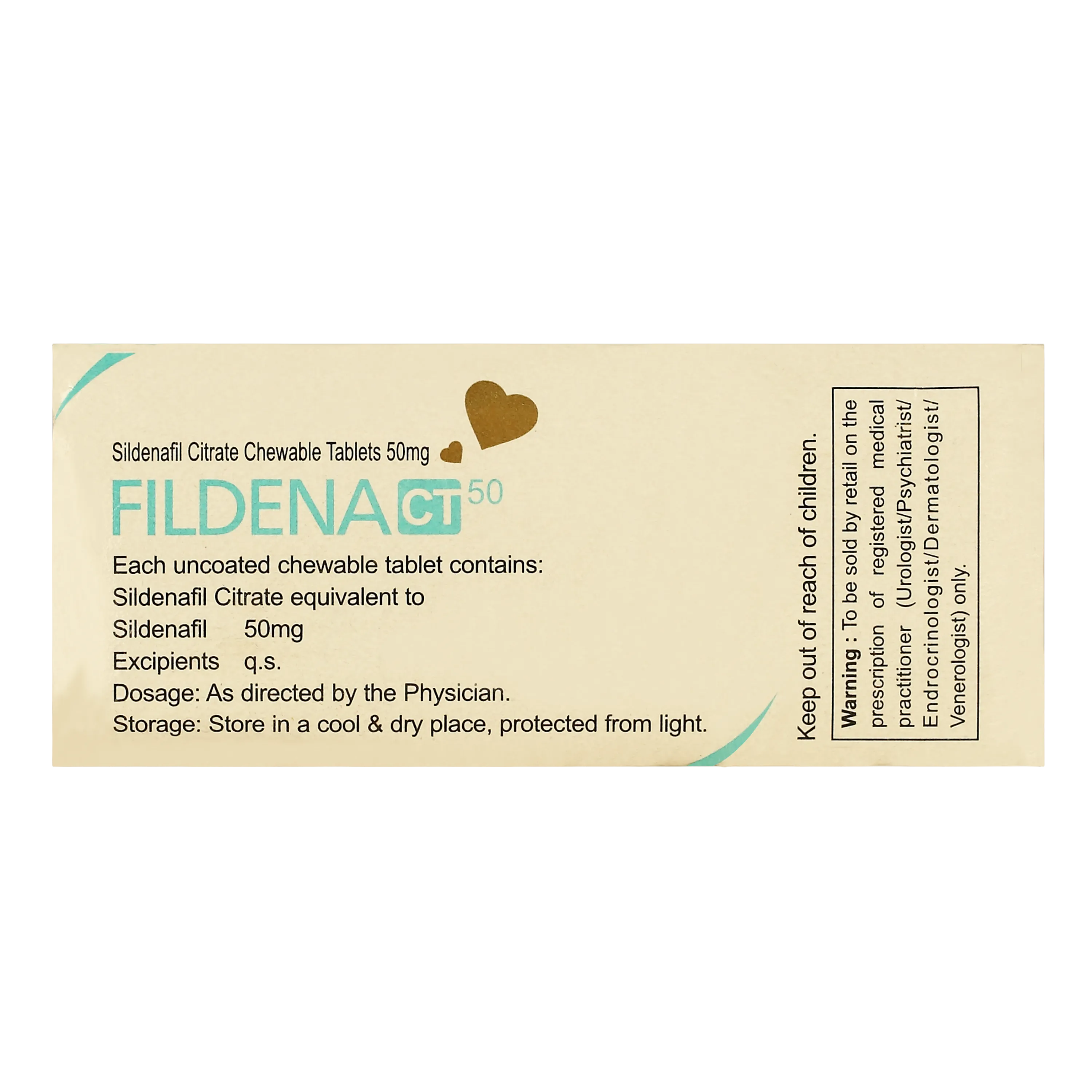 フィルデナCT(フィルデナチュアブル)|シルデナフィル配合ED治療薬・チュアブルタイプ 4