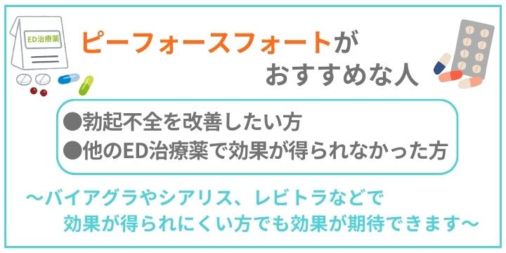 ピーフォースフォートがおすすめな人