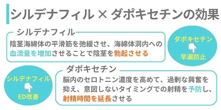 シルデナフィルとダポキセチンの効果