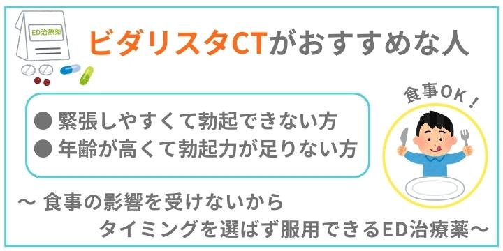 ビダリスタCTがおすすめな人
